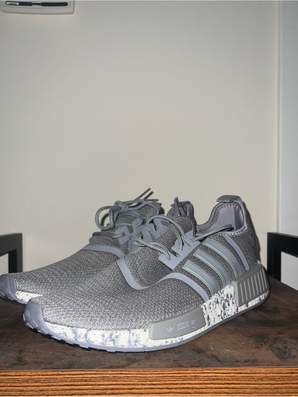 adidas NMD_R1 Sneakers in Grey with Marbled Midsole